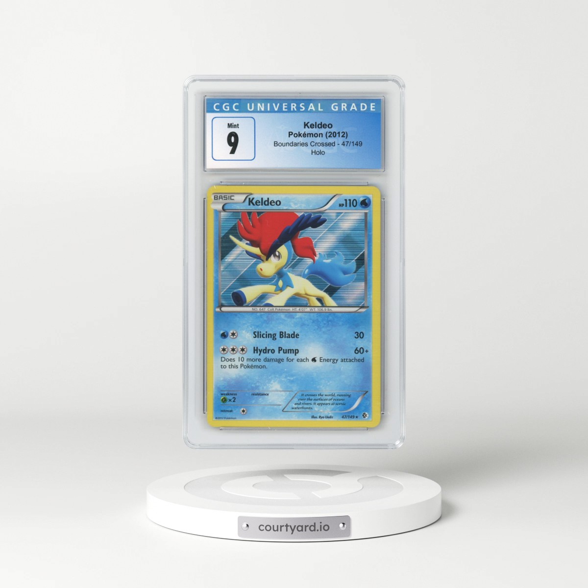 2012 Boundaries Crossed #47/149 Keldeo - Holo (CGC 9 MINT)