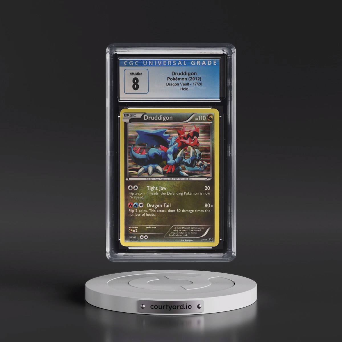 2012 Dragon Vault #17/20 Druddigon - Holo (CGC 8 NM-MT)