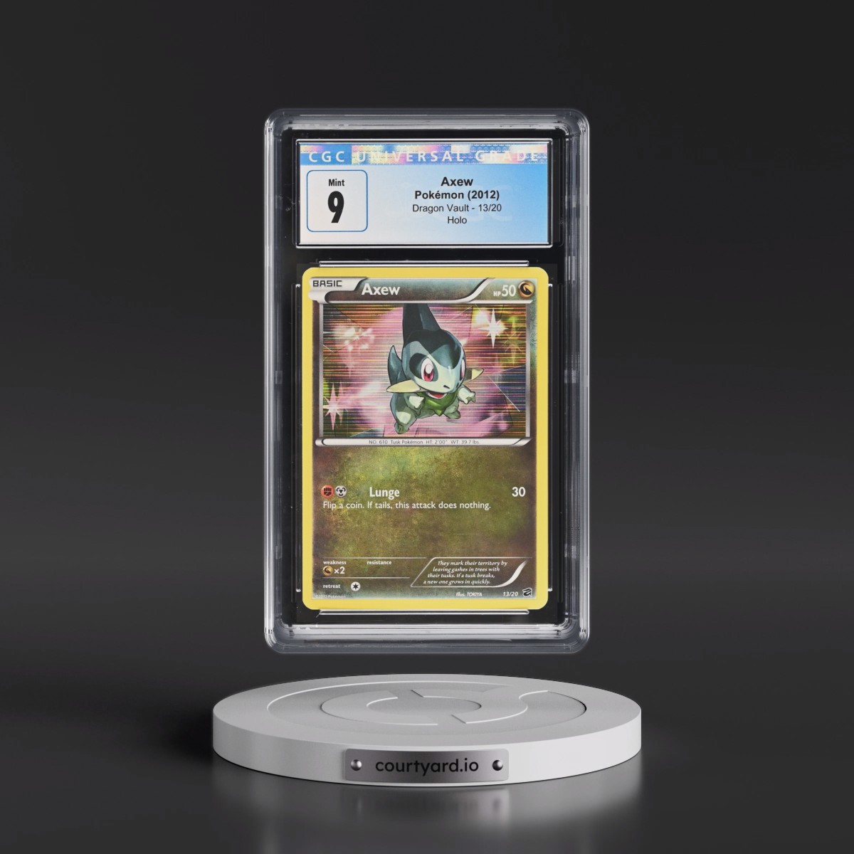 2012 Dragon Vault #13/20 Axew - Holo (CGC 9 MINT)