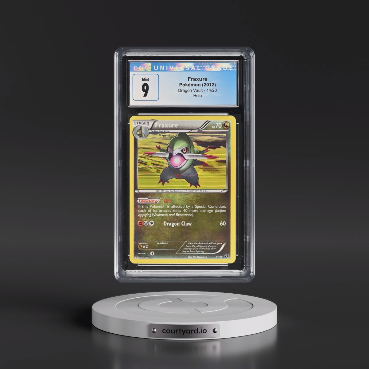 2012 Dragon Vault #14/20 Fraxure - Holo (CGC 9 MINT)