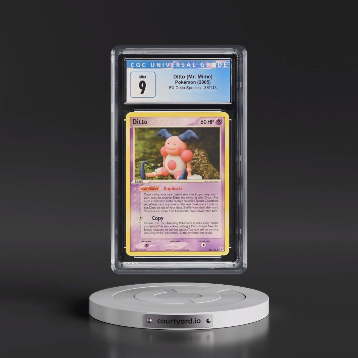 2005 EX Delta Species #38/113 Ditto [Mr. Mime] (CGC 9 MINT)