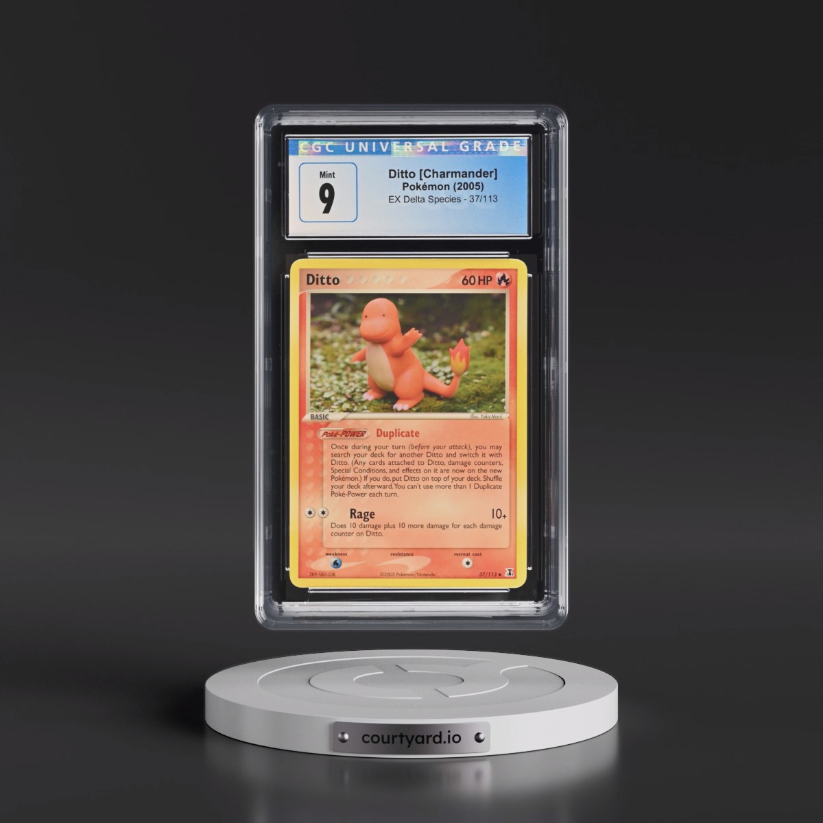 2005 EX Delta Species #37/113 Ditto [Charmander] (CGC 9 MINT)
