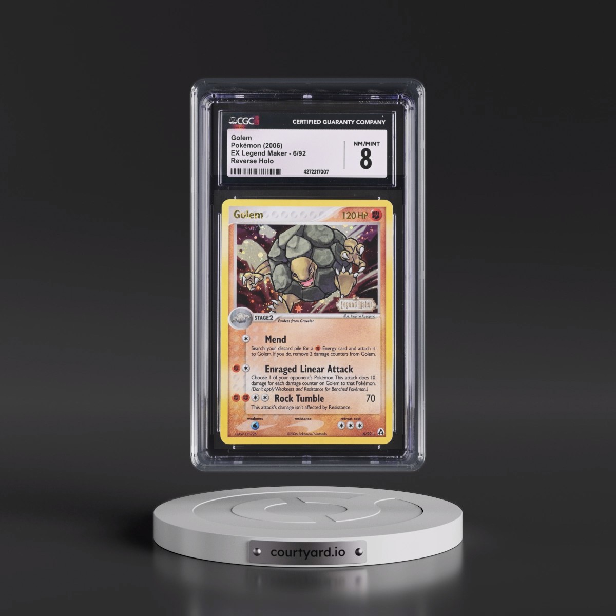 2006 EX Legend Maker #6/92 Golem - Reverse Holo (CGC 8 NM-MT)
