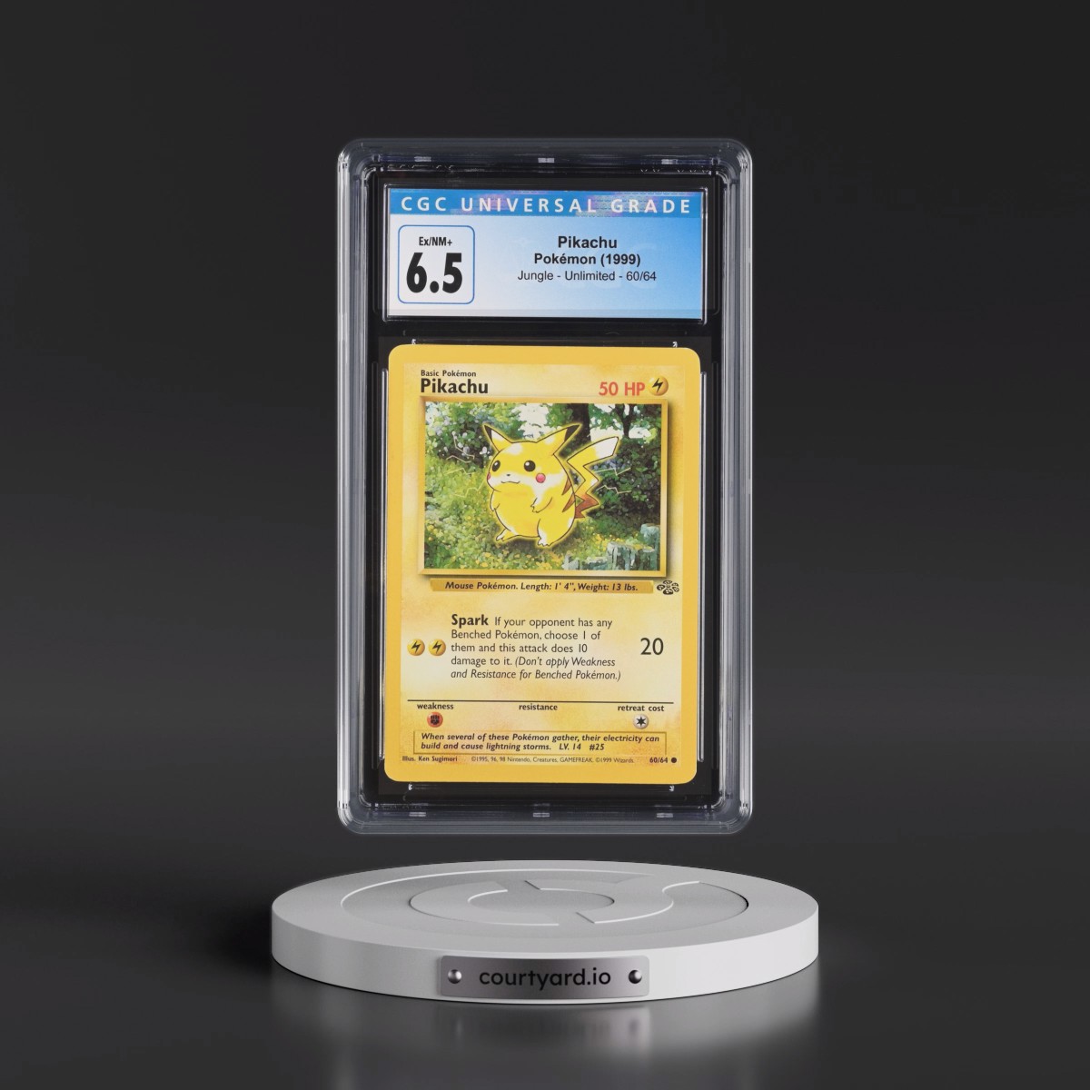 1999 Jungle #60/64 Pikachu (CGC 6.5 EX-NM+)