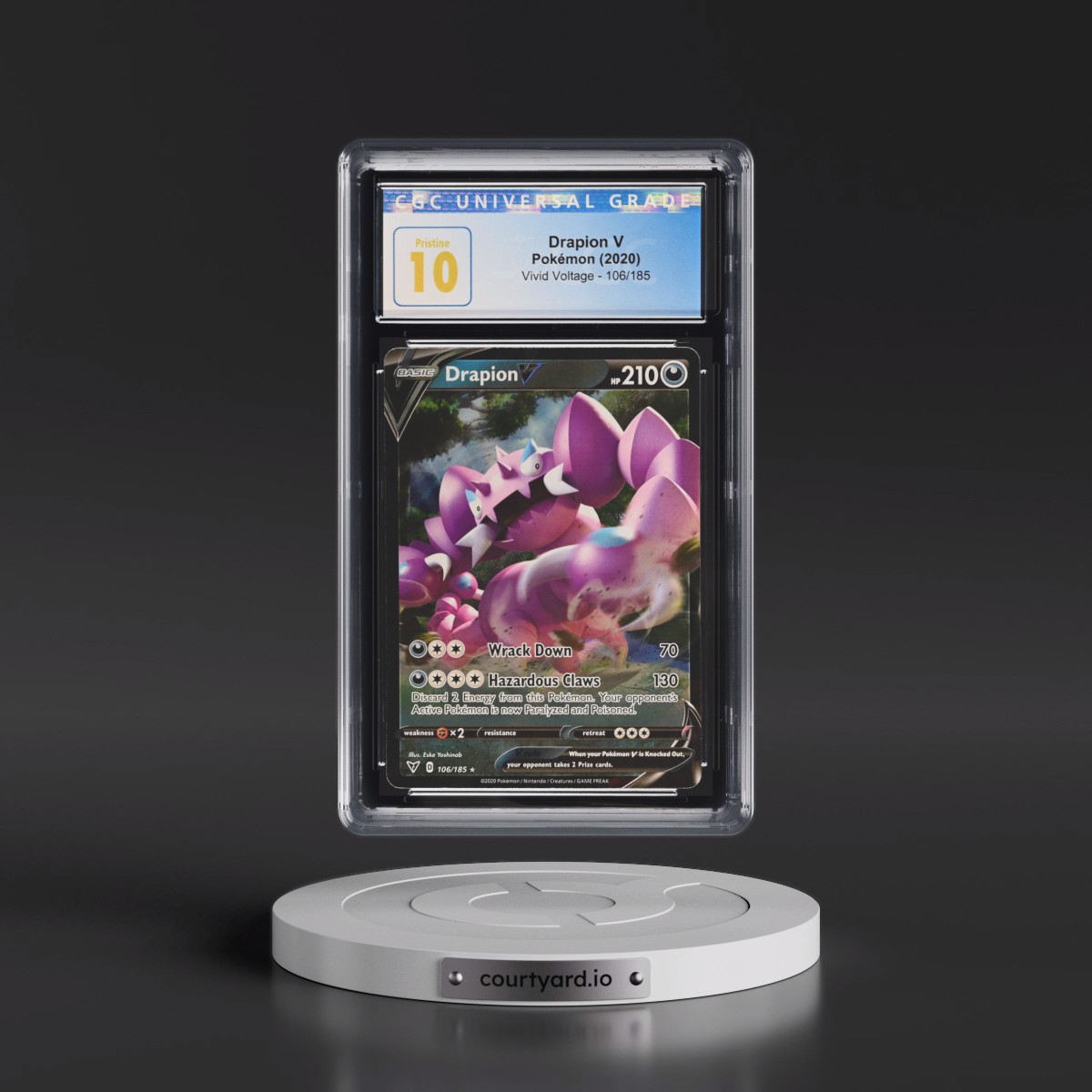 2020 Vivid Voltage #106/185 Drapion V - Holo (CGC 10 PRISTINE)