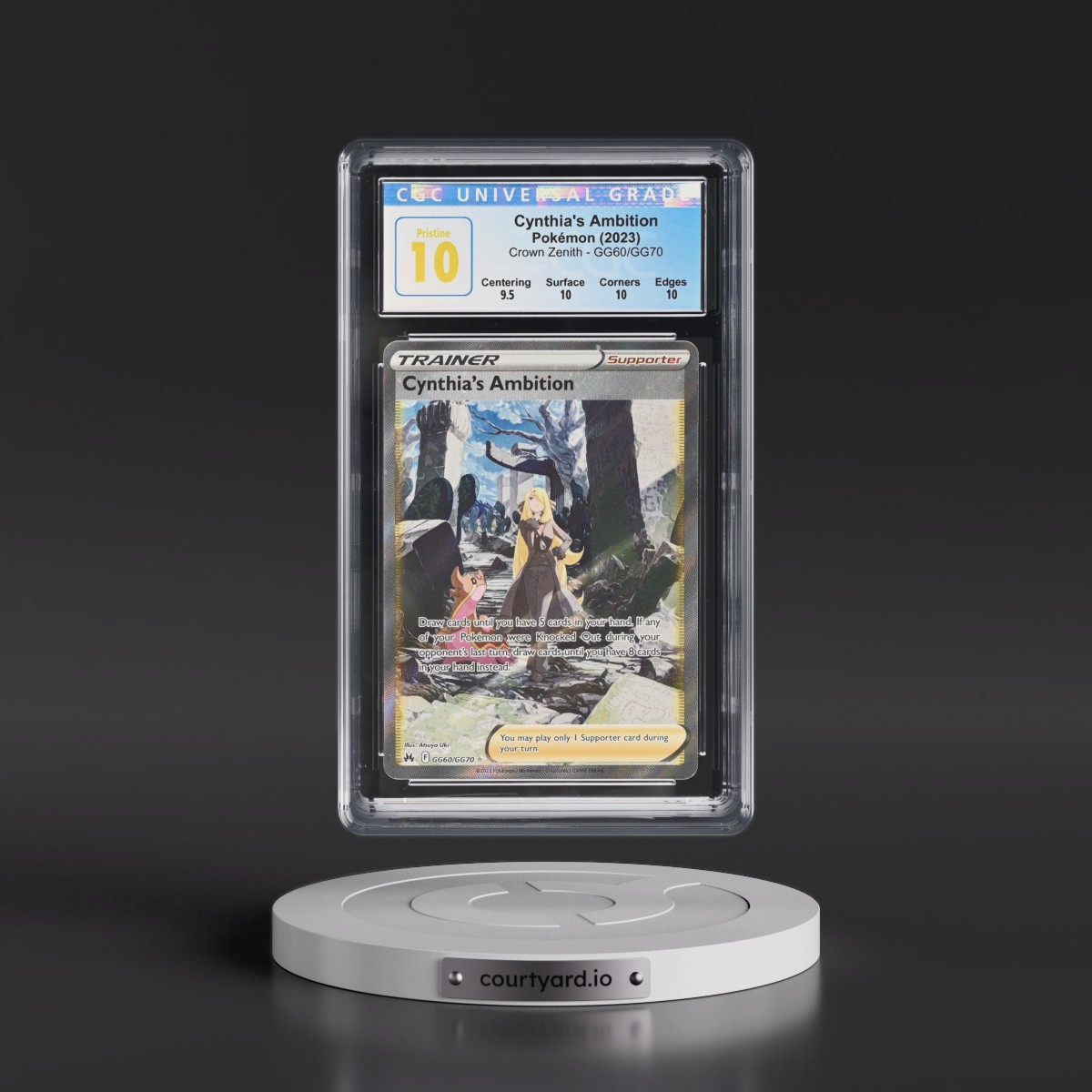 2023 Crown Zenith #GG60/GG70 Cynthia's Ambition - Galarian Gallery Holo (CGC 10 PRISTINE)