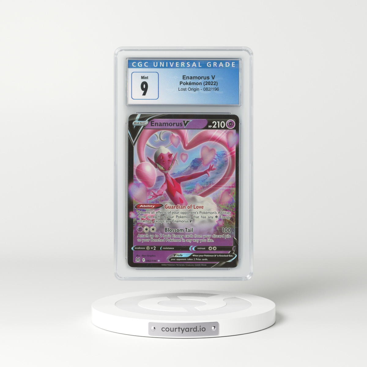 2022 Lost Origin #82 Enamorus V - Full Art Holo (CGC 9 MINT)