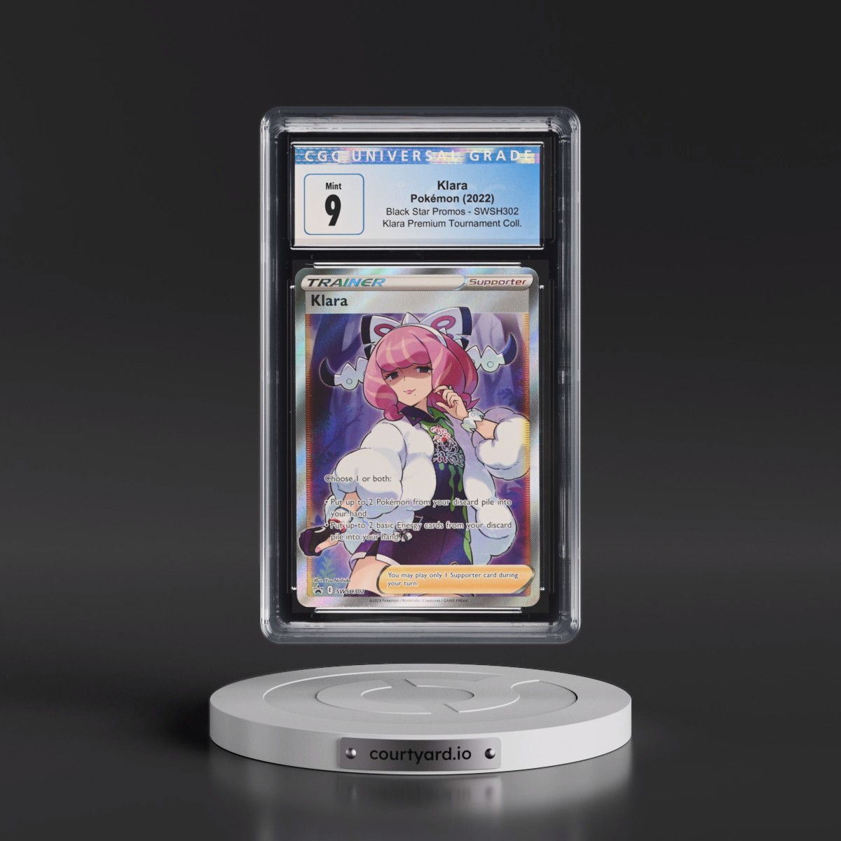 2017 Black Star Promos - Sword & Shield #SWSH302 Klara - Klara Premium Tournament Coll. (CGC 9 MINT)