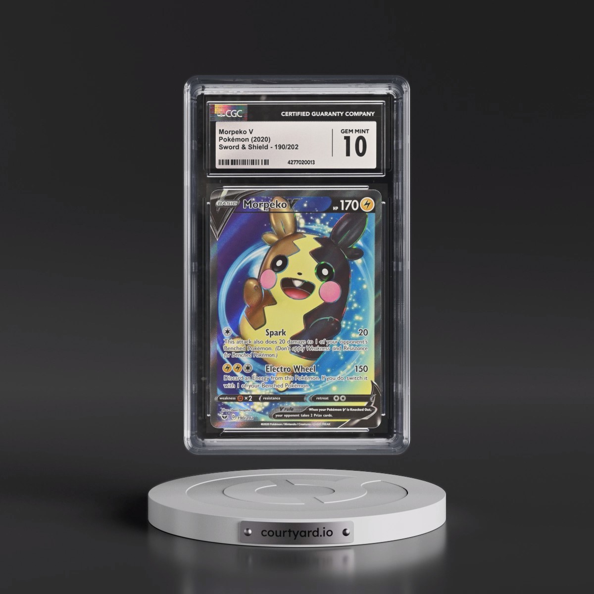 2020 Sword & Shield #190/202 Morpeko V - Ultra Rare Holo (CGC 10 GEM MINT)
