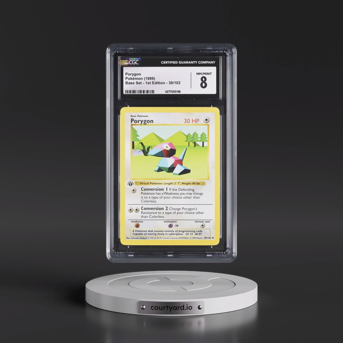 1999 Base Set #39/102 Porygon - 1st Edition 1st Edition (CGC 8 NM-MT)