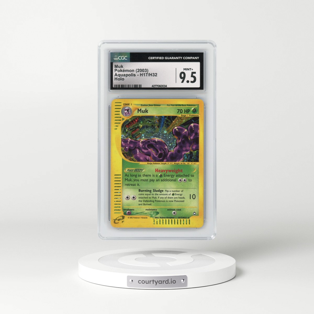 2003 Aquapolis #H17/H32 Muk - Holo (CGC 10 GEM MINT)