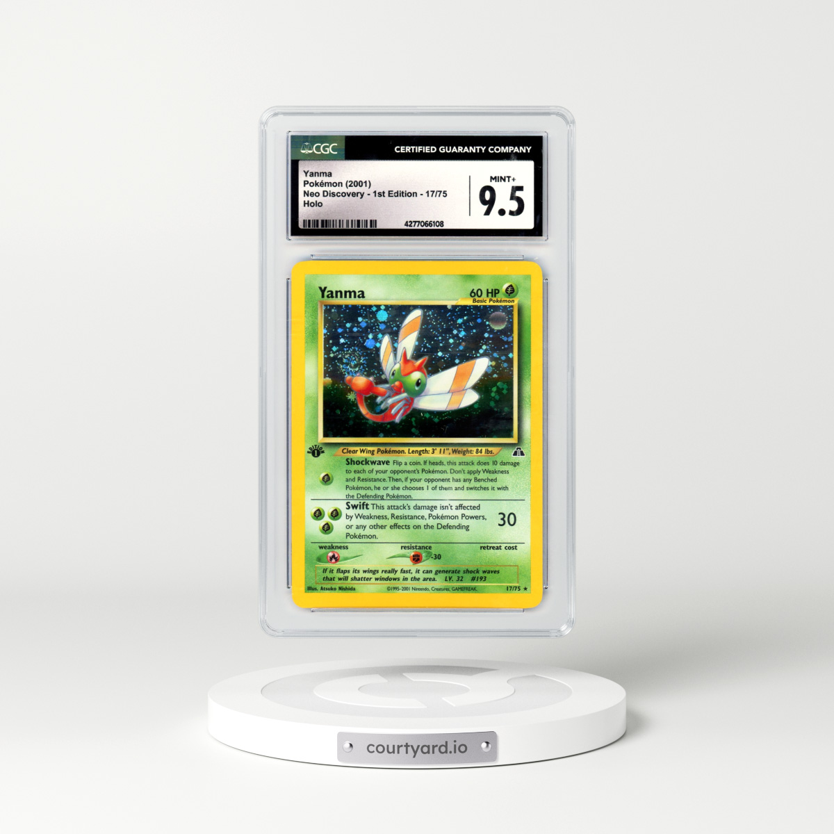 2001 Neo Discovery #17 Yanma - 1st Edition Holo (CGC 9.5 MINT+)