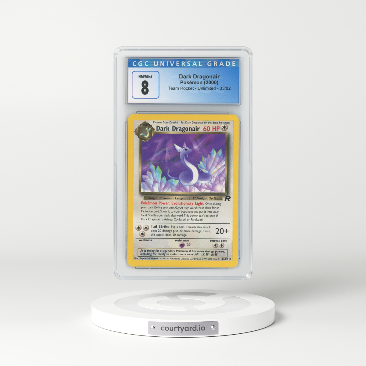 2000 Team Rocket #33 Dark Dragonair (CGC 8 NM-MT)