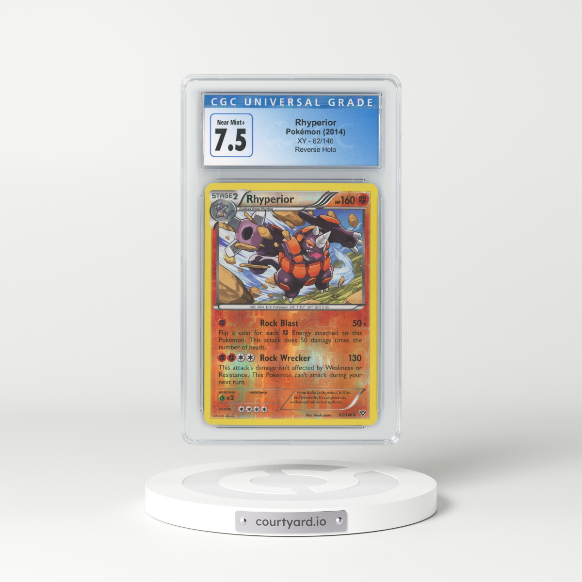 2014 XY #62 Rhyperior - Holo (CGC 7.5 NM+)