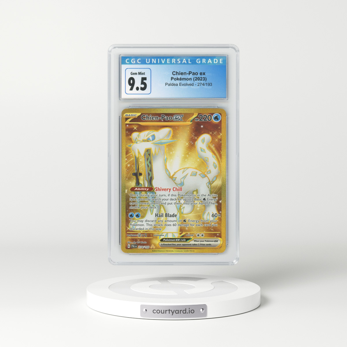 2023 Paldea Evolved - PAL EN #274/193 Chien-Pao ex - Hyper Rare (CGC 10 GEM MINT)