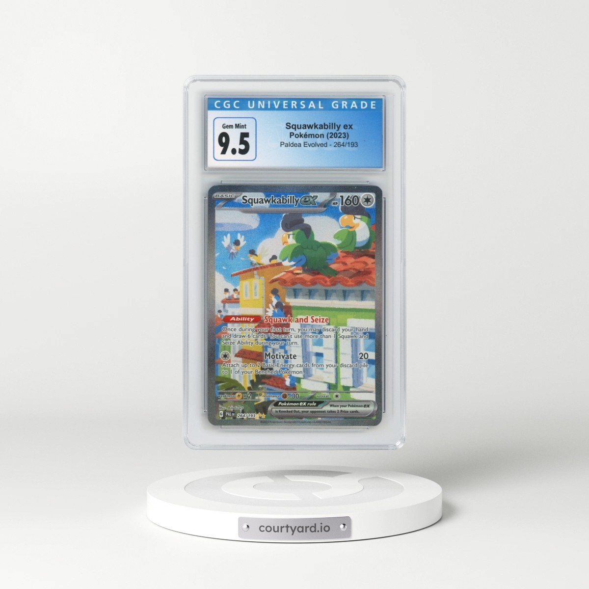2023 Paldea Evolved - PAL EN #264/193 Squawkabilly ex - Special Illustration Rare (CGC 10 GEM MINT)