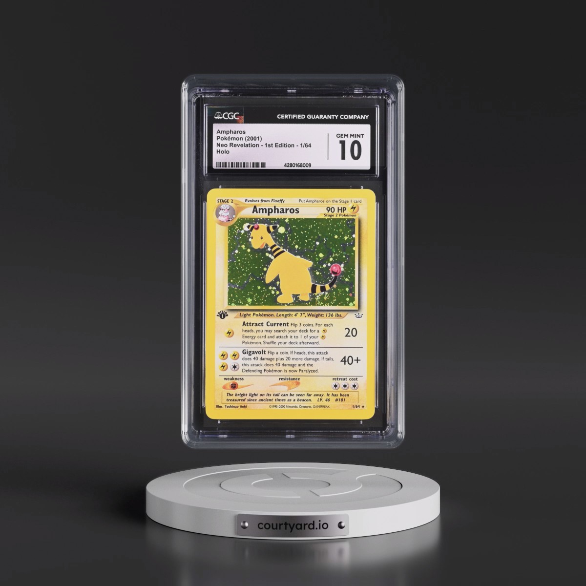 2001 Neo Revelation #1/64 Ampharos - 1st Edition Holo (CGC 10 GEM MINT)
