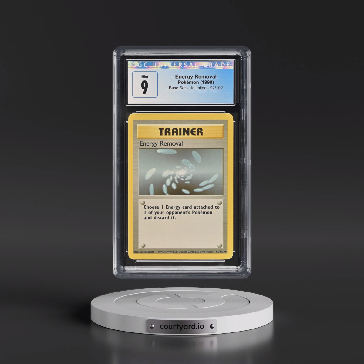 1999 Base Set #92/102 Energy Removal (CGC 9 MINT)