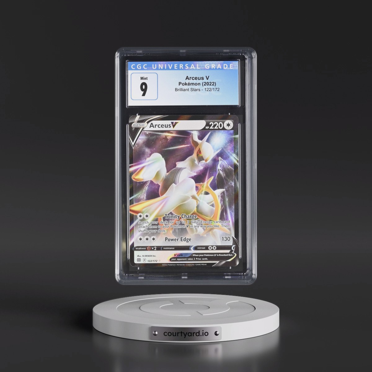 2022 Brilliant Stars #122/172 Arceus V - Holo (CGC 9 MINT)