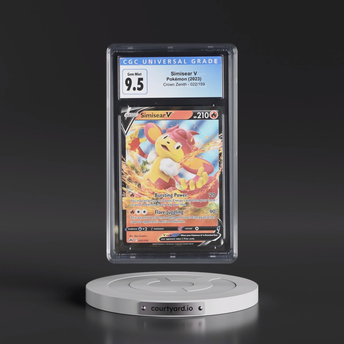 2023 Crown Zenith #022/159 Simisear V - Holo (CGC 10 GEM MINT)