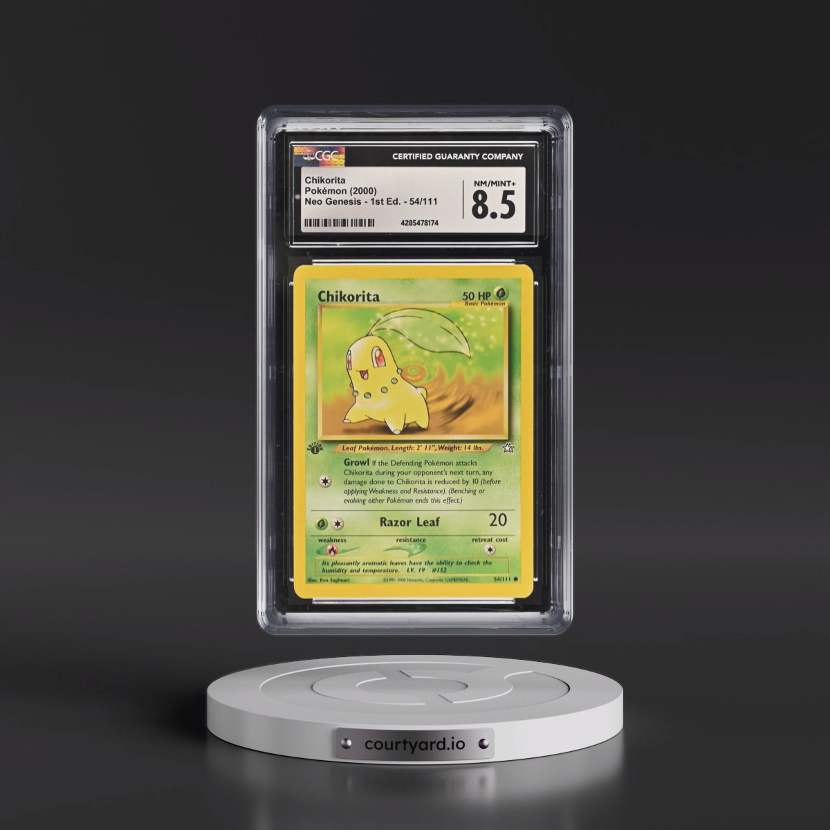 2000 Neo Genesis #54/111 Chikorita - 1st Edition (CGC 8.5 NM-MT+)