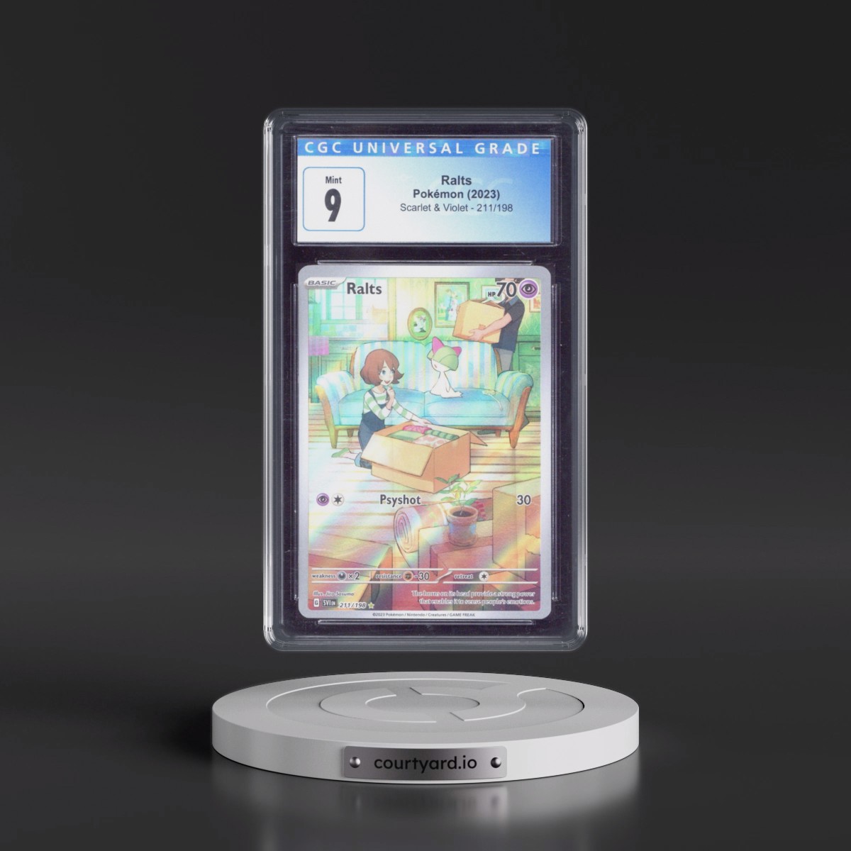 2023 Scarlet & Violet #211/198 Ralts - Illustration Rare Holo (CGC 9 MINT)
