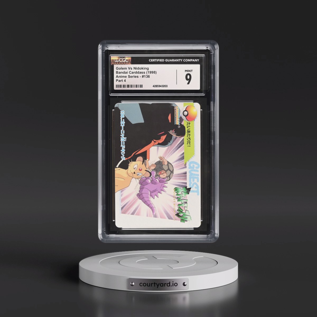 1998 Anime Series #136 Golem Vs Nidoking - Part 4 (CGC 9 MINT)