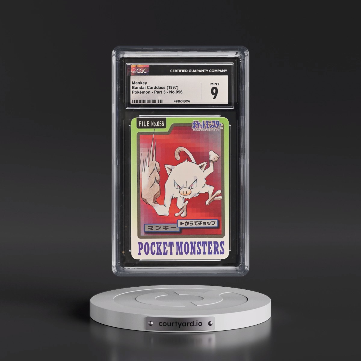 1997 (Pocket Monsters on Bottom) Part 3 #056 Mankey (CGC 9 MINT)