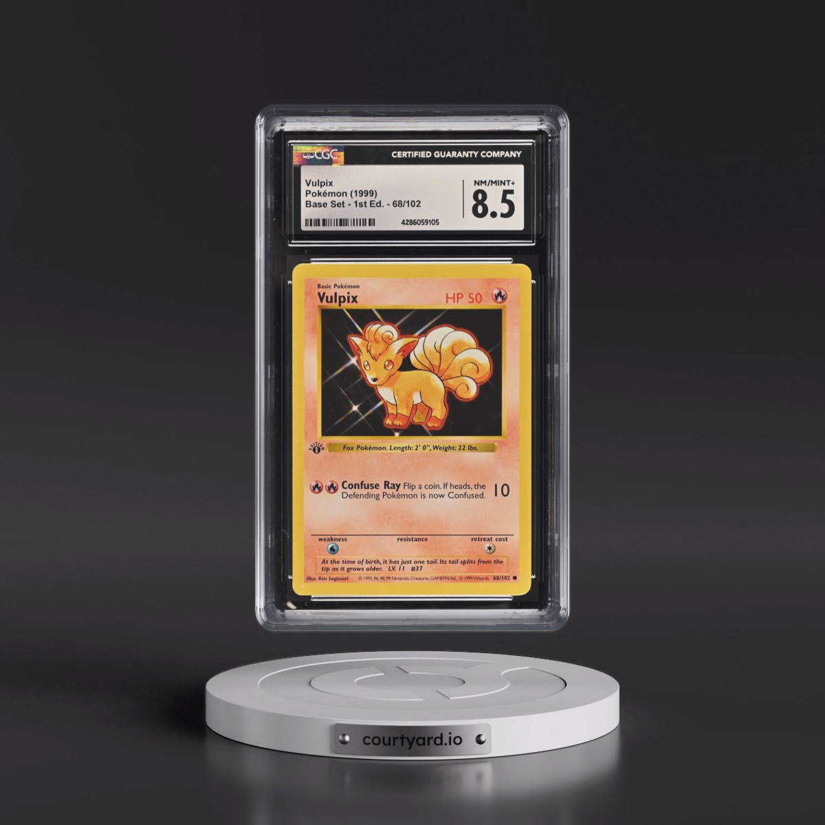 1999 Base Set #68/102 Vulpix - 1st Edition 1st Edition (CGC 8.5 NM-MT+)
