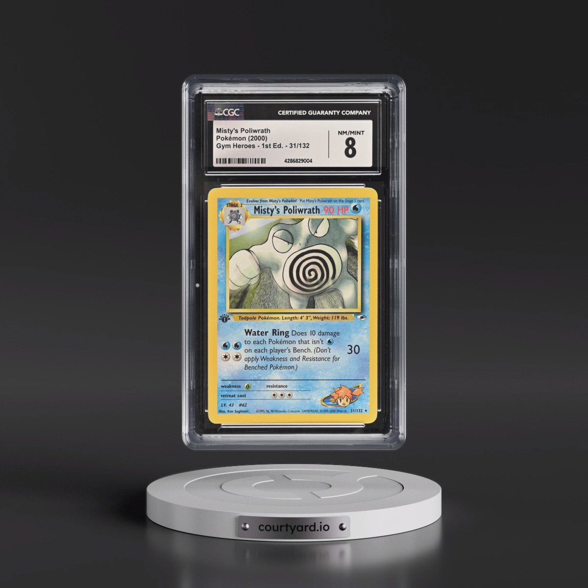 2000 Gym Heroes #31/132 Misty's Poliwrath - 1st Edition 1st Edition (CGC 8 NM-MT)