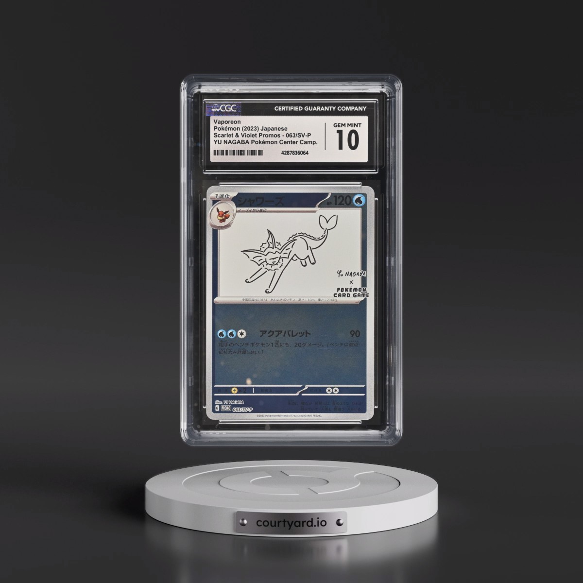 2022 Scarlet & Violet Promos #063/SV-P Vaporeon - Reverse Holo YU NAGABA x Pokémon () (CGC 10 GEM MINT)