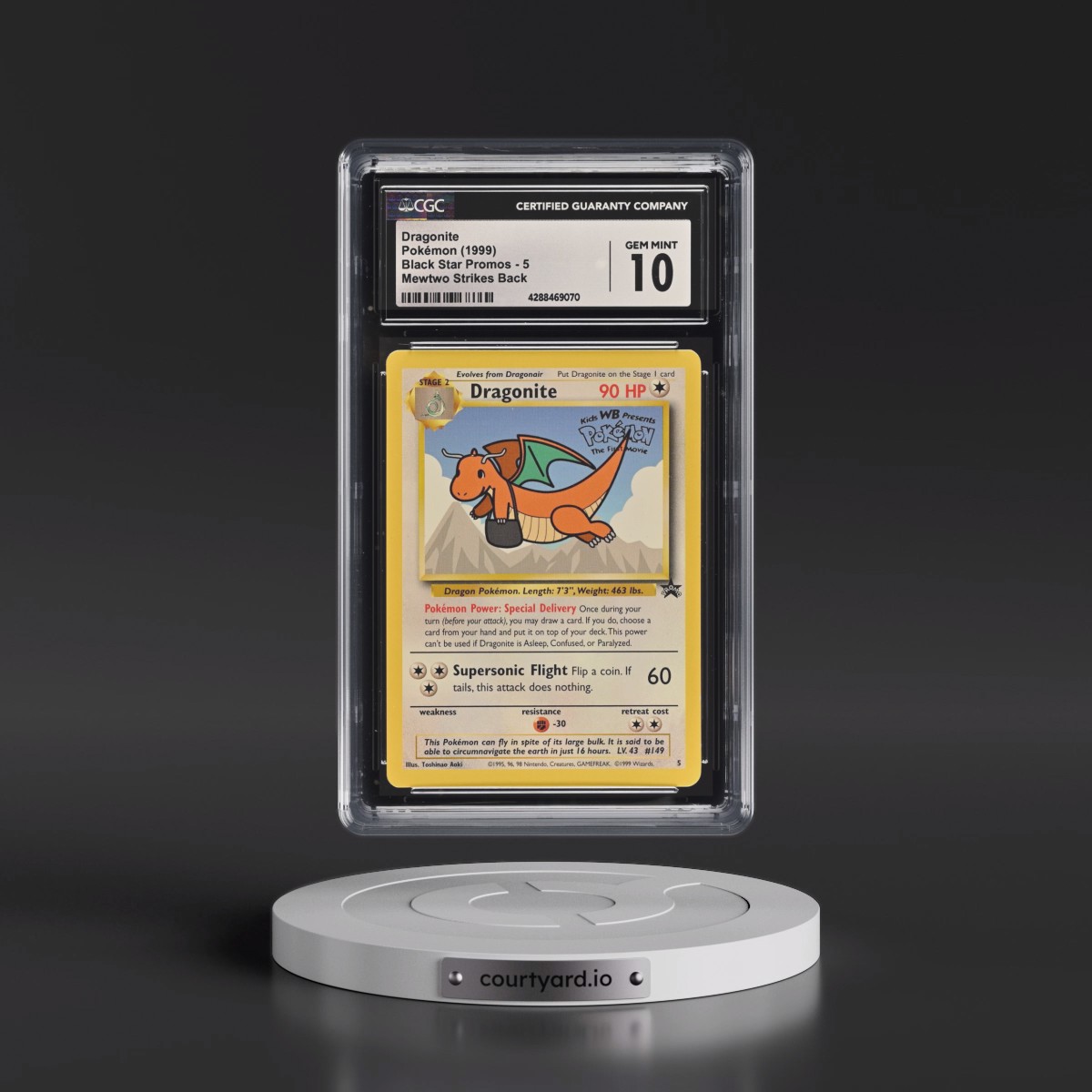 1999 Black Star Promos #5 Dragonite - Mewtwo Strikes Back (CGC 10 GEM MINT)