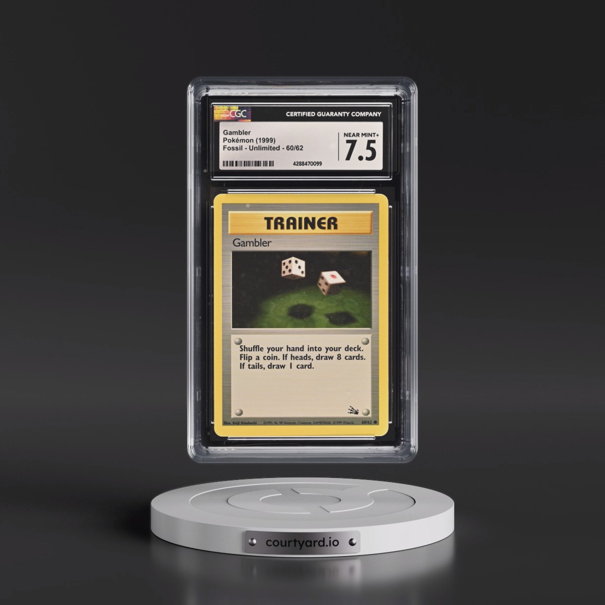 1999 Fossil Gambler #60/62 CGC 7.5