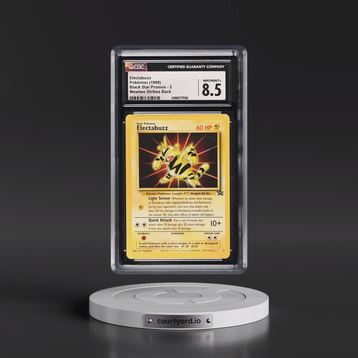 1999 Black Star Promos #2 Electabuzz - Mewtwo Strikes Back (CGC 8.5 NM-MT+)