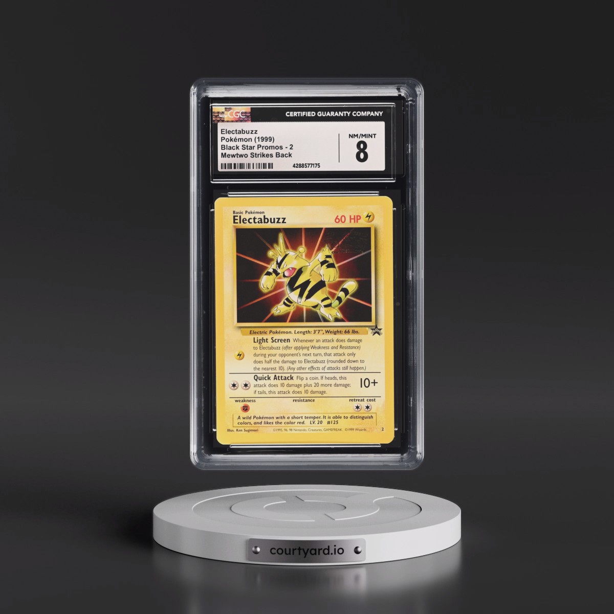 1999 Black Star Promos #2 Electabuzz - Mewtwo Strikes Back (CGC 8 NM-MT)