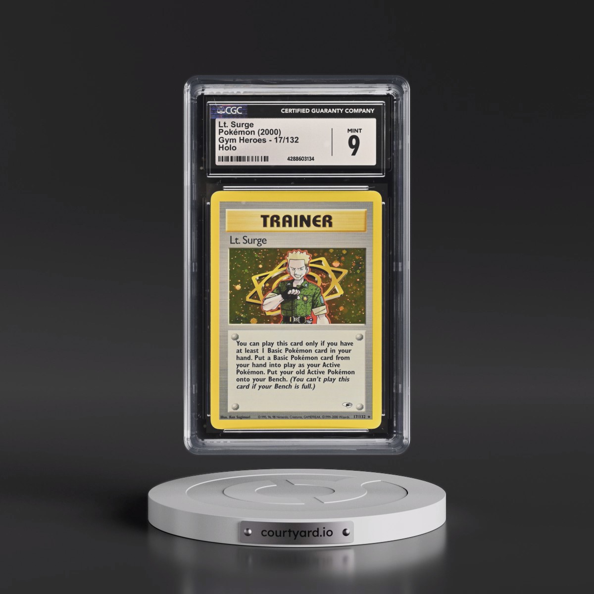 2000 Gym Heroes #17/132 Lt. Surge - Holo (CGC 9 MINT)