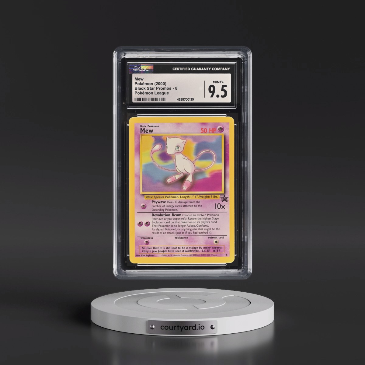 1999 Black Star Promos #8 Mew - Pokémon League (CGC 9.5 MINT+)