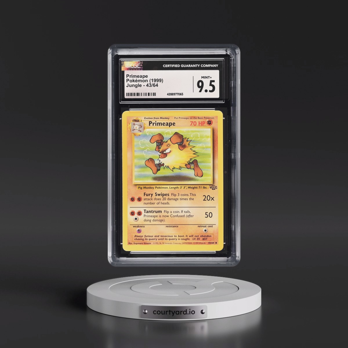 1999 Jungle #43/64 Primeape (CGC 9.5 MINT+)