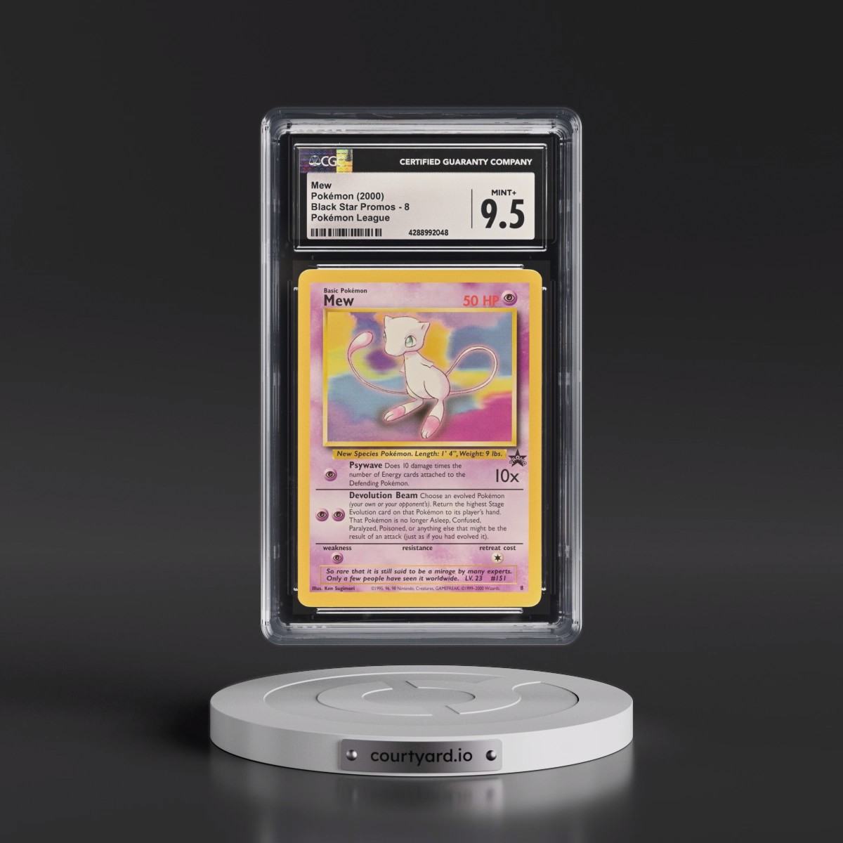 1999 Black Star Promos #8 Mew - Pokémon League (CGC 9.5 MINT+)