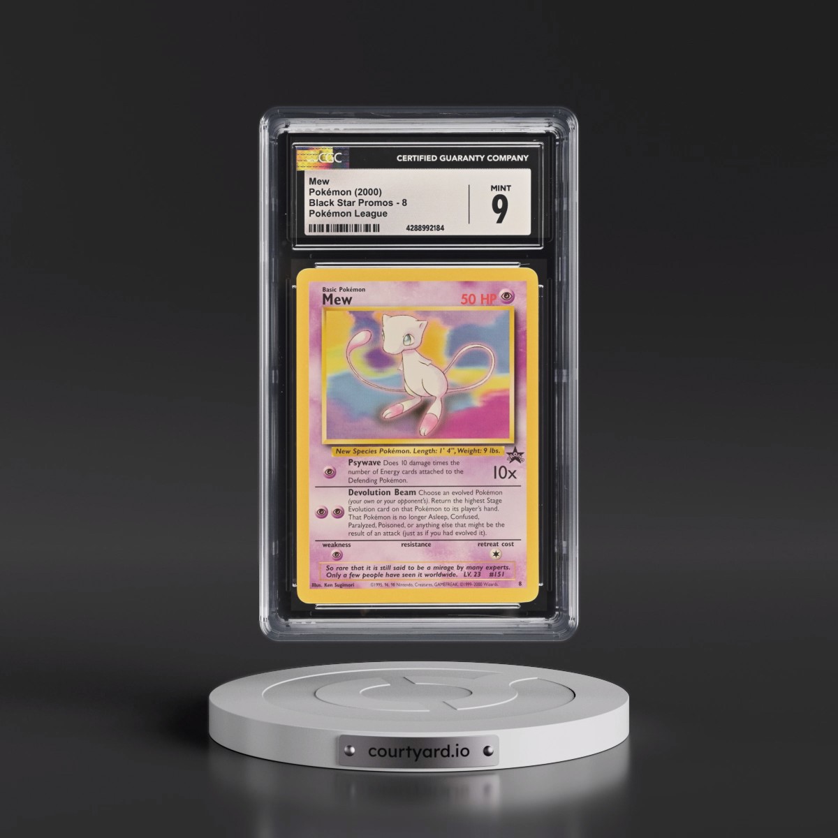 1999 Black Star Promos #8 Mew - Pokémon League (CGC 9 MINT)