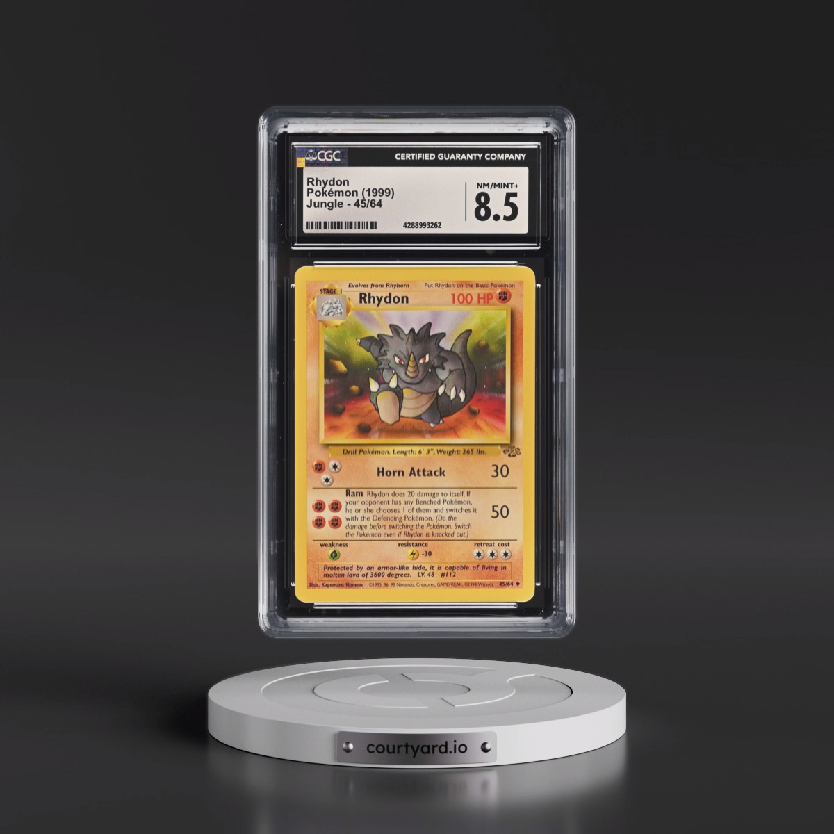 1999 Jungle #45/64 Rhydon (CGC 8.5 NM-MT+)
