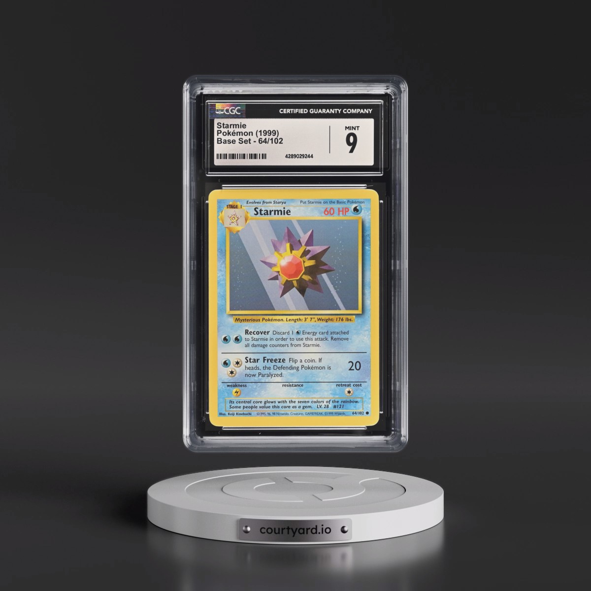 1999 Base Set #64/102 Starmie (CGC 9 MINT)