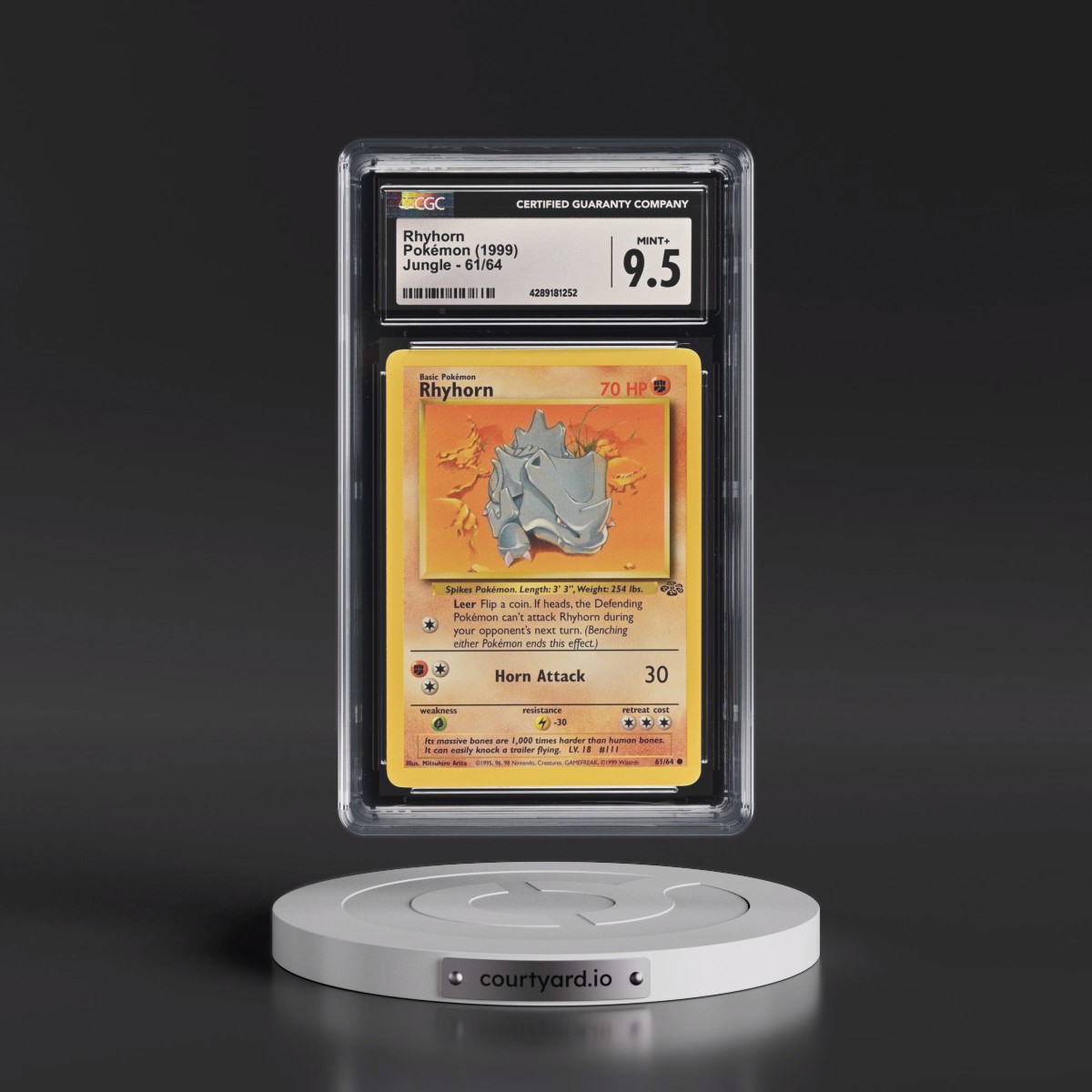 1999 Jungle #61/64 Rhyhorn (CGC 9.5 MINT+)