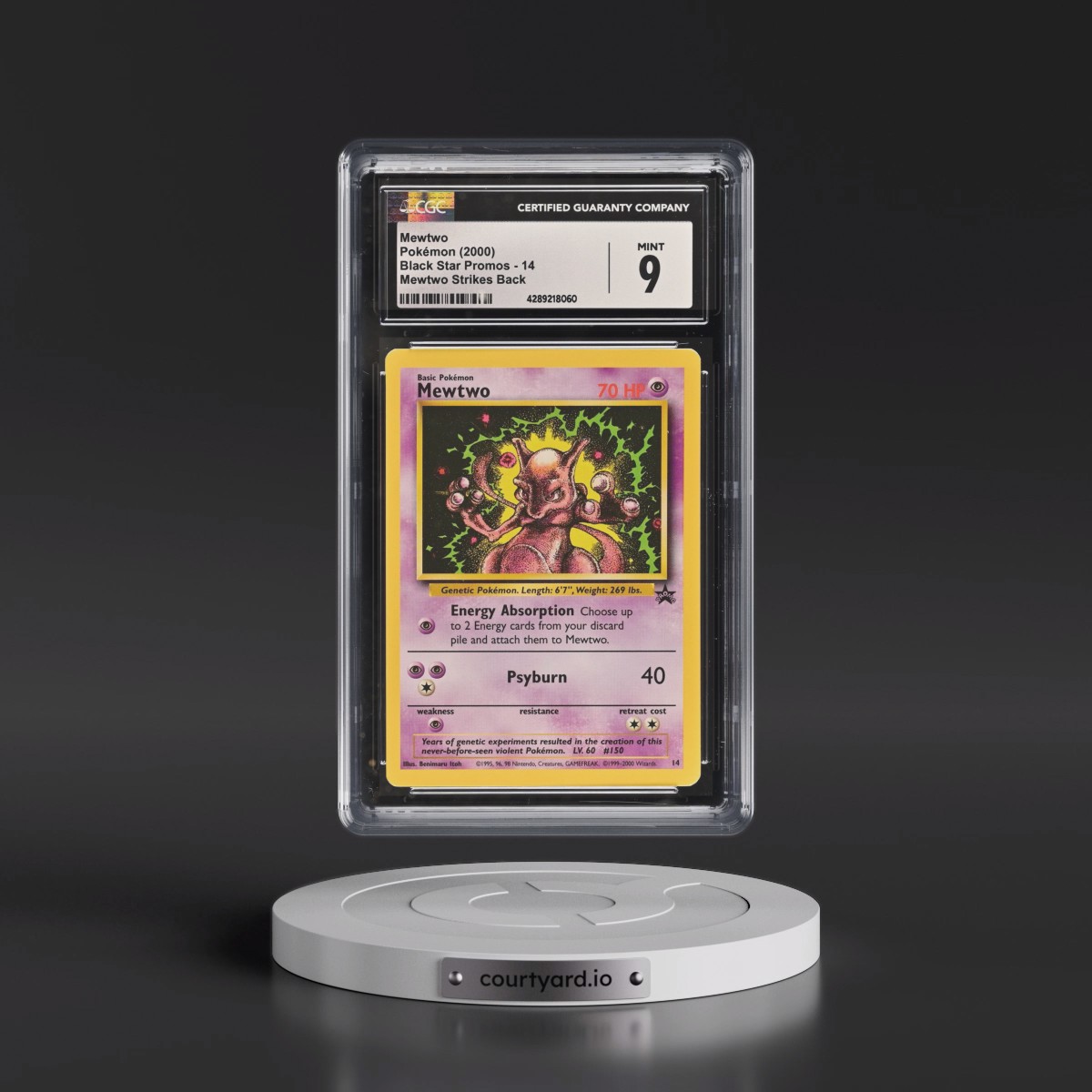 1999 Black Star Promos #14 Mewtwo - Mewtwo Strikes Back (CGC 9 MINT)