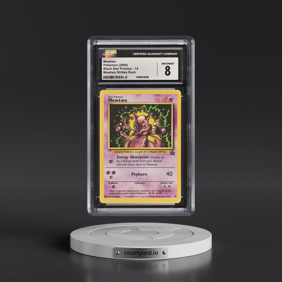 1999 Black Star Promos #14 Mewtwo - Mewtwo Strikes Back (CGC 8 NM-MT)