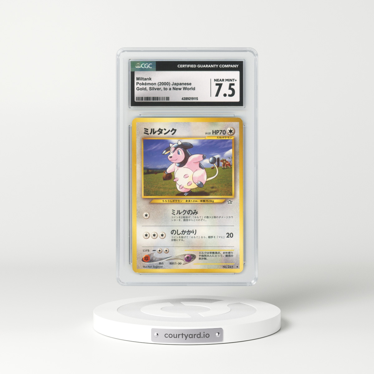 2000 Japanese Gold, Silver, to a New World... #241 Miltank (CGC 7.5 NM+)