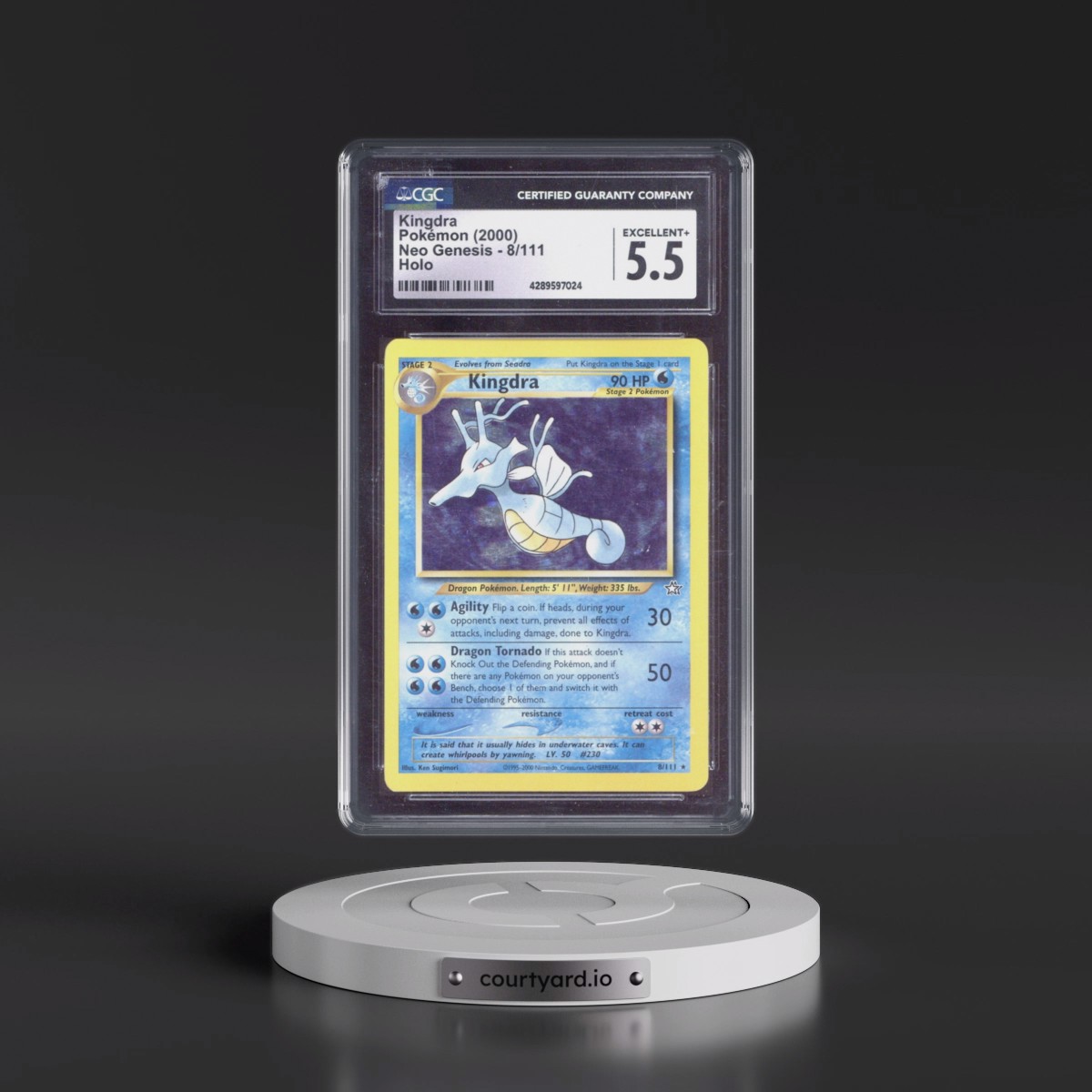 2000 Neo Genesis #8/111 Kingdra - Holo (CGC 5.5 EX+)