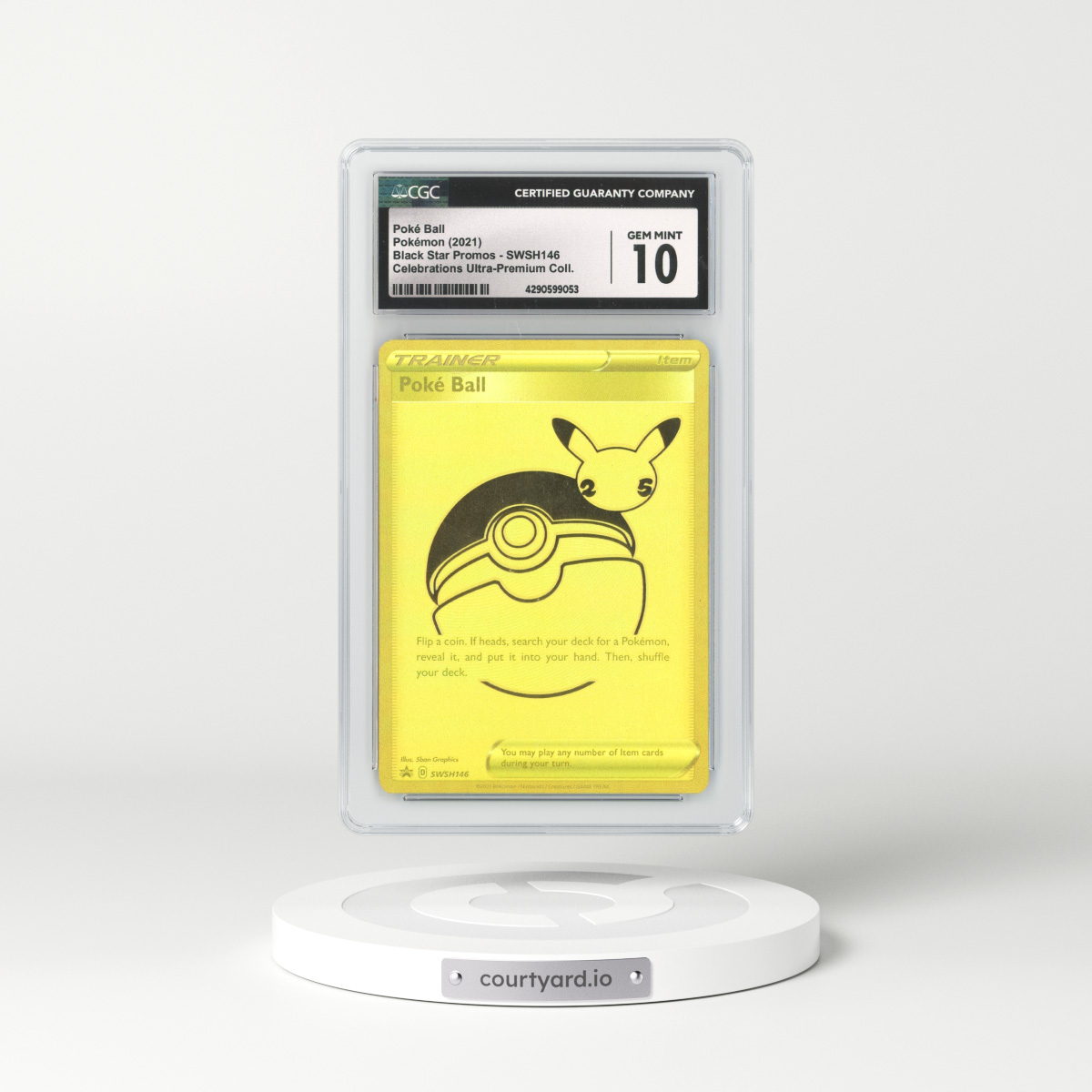 2021 Sword & Shield Promos #SWSH146 Poke Ball - Full Art Holo (CGC 10 GEM MINT)