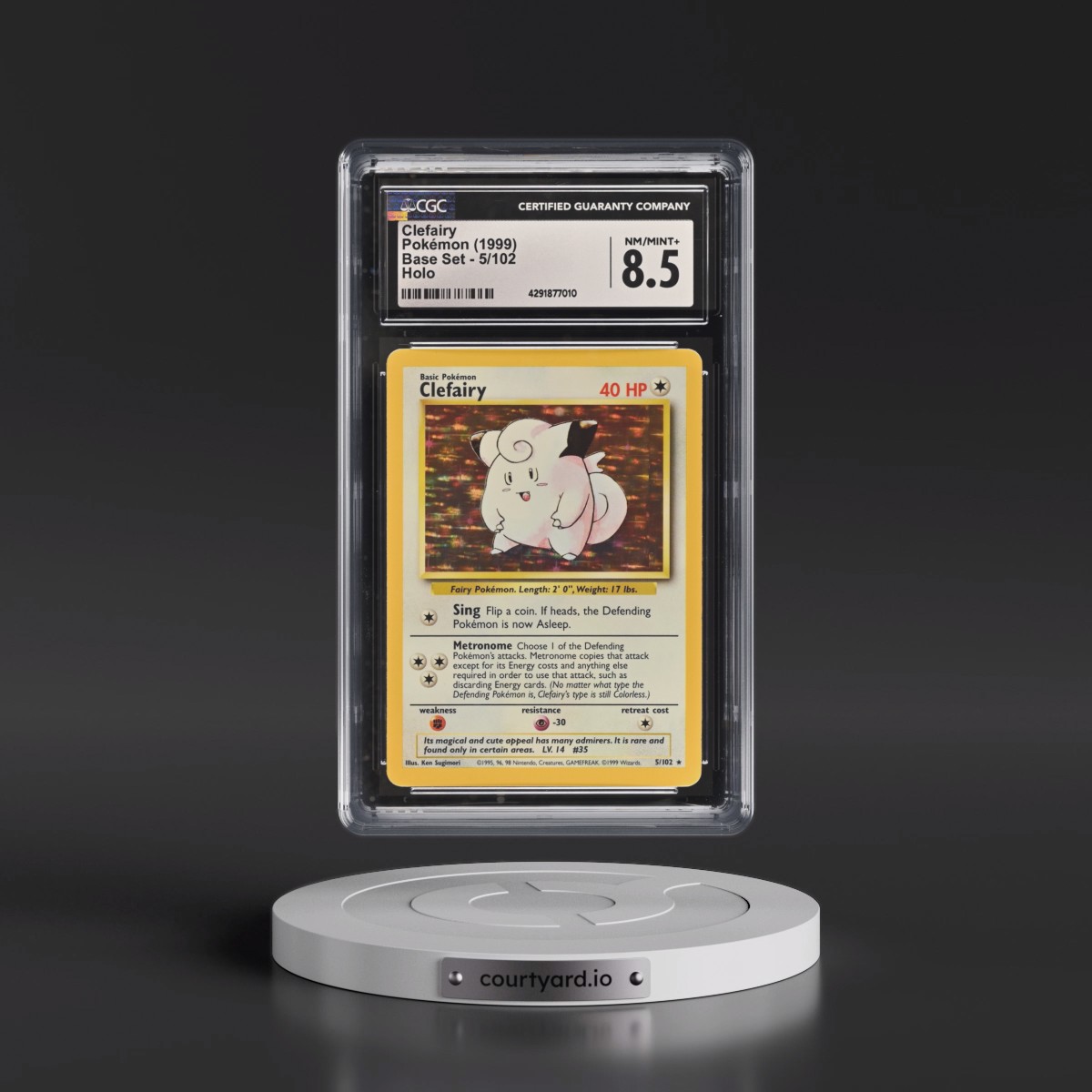 1999 Base Set #5/102 Clefairy - Holo (CGC 8.5 NM-MT+)