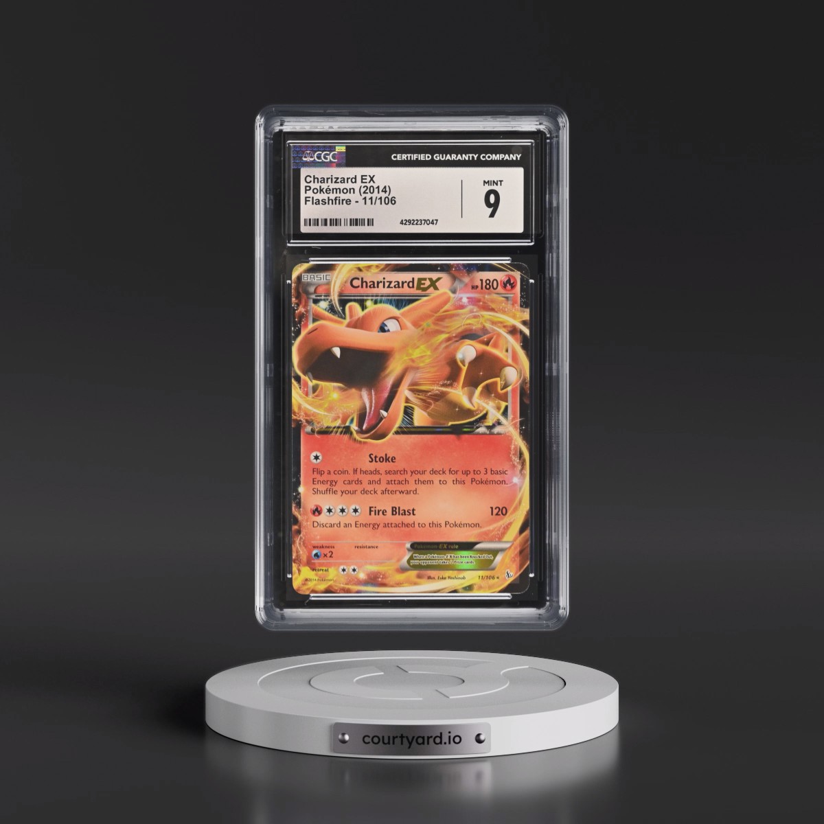 2014 Flashfire #11/106 Charizard EX - Holo (CGC 9 MINT)